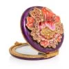 Jay Strongwater COMPACTS Angela Floral Round Compact