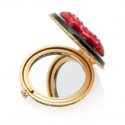 Jay Strongwater Monroe Lip Compact Black & Red COMPACTS