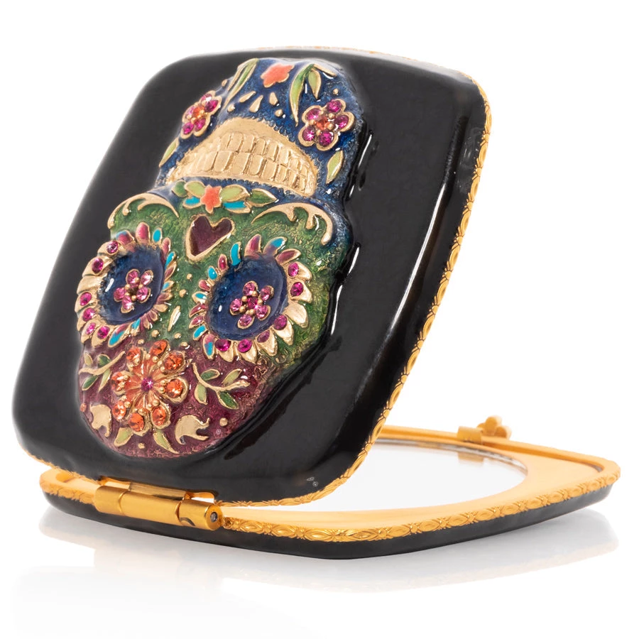 Jay Strongwater Lilah Skull Compact 1 Jay Strongwater Lilah Skull Compact