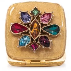 Jay Strongwater Luella Square Jeweled Compact