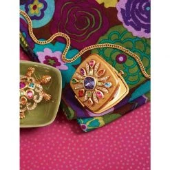 Jay Strongwater COMPACTS Schuyler Maltese Bejeweled Compact