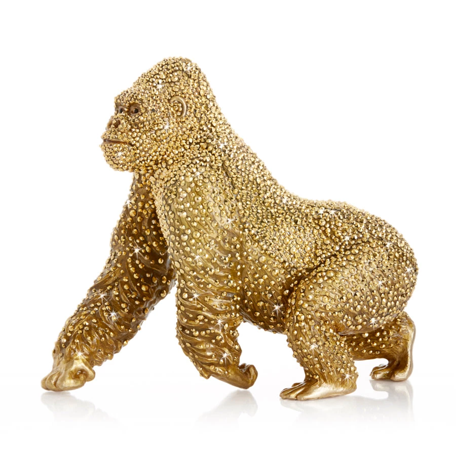 Jay Strongwater Kong Pavé Gorilla Figurine FIGURINES - ANIMAL 2 Jay Strongwater Kong Pavé Gorilla Figurine FIGURINES - ANIMAL
