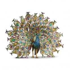 Jay Strongwater Stanton Fan Tail Peacock Figurine
