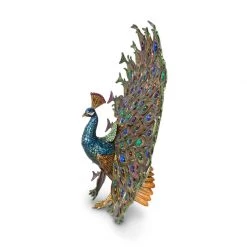 Jay Strongwater Stanton Fan Tail Peacock Figurine 8 Jay Strongwater Stanton Fan Tail Peacock Figurine