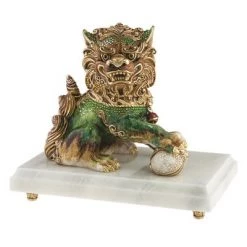 Jay Strongwater FIGURINES - ANIMAL Shi Foo Dog Figurine