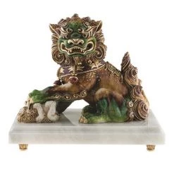 Jay Strongwater Yin Foo Dog Figurine