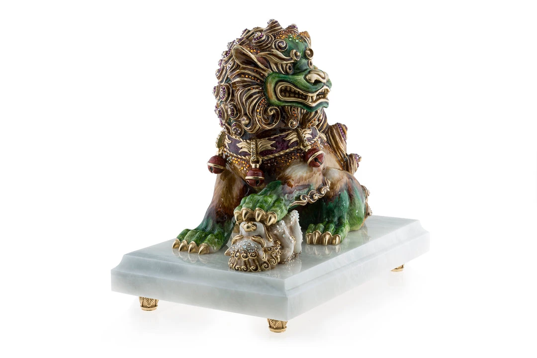 Jay Strongwater Yin Foo Dog Figurine 5 Jay Strongwater Yin Foo Dog Figurine