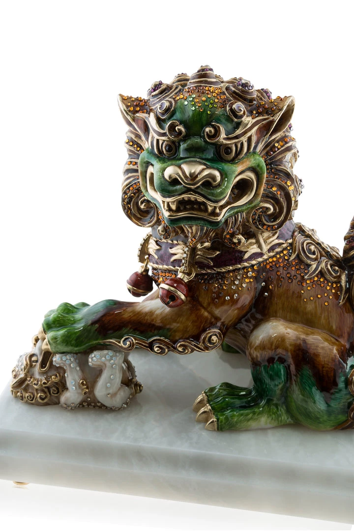 Jay Strongwater Yin Foo Dog Figurine 9 Jay Strongwater Yin Foo Dog Figurine