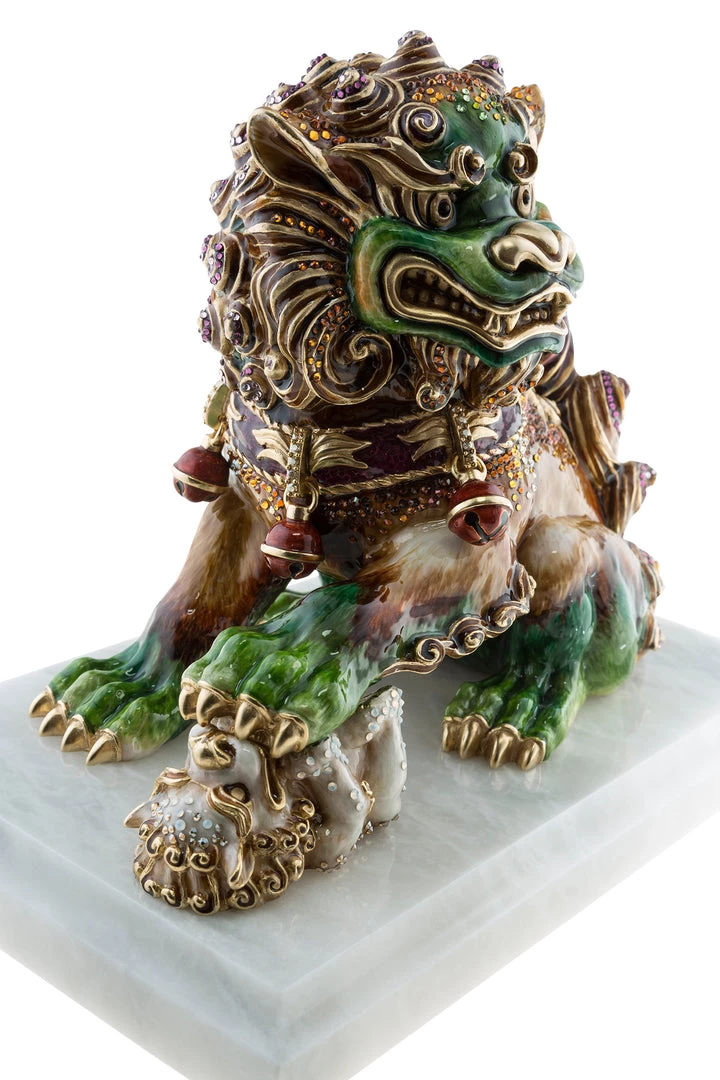 Jay Strongwater Yin Foo Dog Figurine 3 Jay Strongwater Yin Foo Dog Figurine