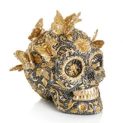 Jay Strongwater FIGURINES - ANIMAL Frida Pavé Skull With Butterflies Figurine 7 Jay Strongwater FIGURINES - ANIMAL Frida Pavé Skull With Butterflies Figurine