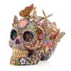 Jay Strongwater Frida Skull With Butterflies Figurine FIGURINES - ANIMAL