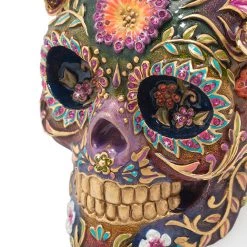 Jay Strongwater Frida Skull With Butterflies Figurine FIGURINES - ANIMAL