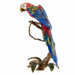 Jay Strongwater Skylar Macaw Figurine FIGURINES - ANIMAL