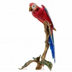 Jay Strongwater Skylar Macaw Figurine FIGURINES - ANIMAL