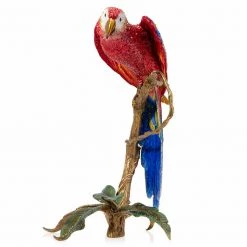 Jay Strongwater Skylar Macaw Figurine FIGURINES - ANIMAL