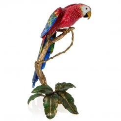 Jay Strongwater Skylar Macaw Figurine FIGURINES - ANIMAL