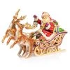 Jay Strongwater Santa And Reindeer Musical Sleigh