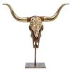 Jay Strongwater FIGURINES - ANIMAL Keeffe Cow Skull Objet With Stand