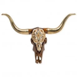 Jay Strongwater FIGURINES - ANIMAL Keeffe Cow Skull Objet With Stand