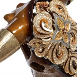 Jay Strongwater FIGURINES - ANIMAL Keeffe Cow Skull Objet With Stand