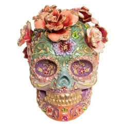 Jay Strongwater FIGURINES - ANIMAL Catrina Skull With Roses 24 Jay Strongwater FIGURINES - ANIMAL Catrina Skull With Roses