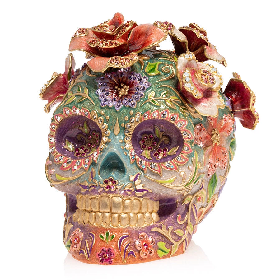 Jay Strongwater FIGURINES - ANIMAL Catrina Skull With Roses 1 Jay Strongwater FIGURINES - ANIMAL Catrina Skull With Roses