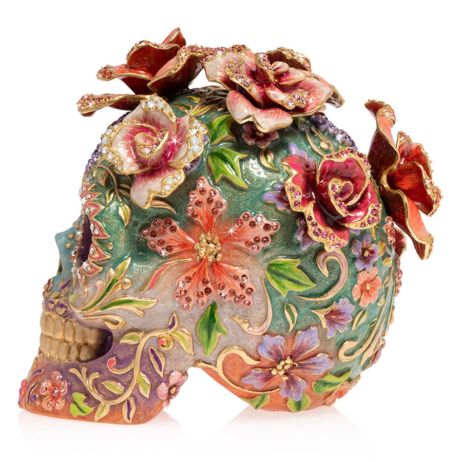 Jay Strongwater FIGURINES - ANIMAL Catrina Skull With Roses 6 Jay Strongwater FIGURINES - ANIMAL Catrina Skull With Roses