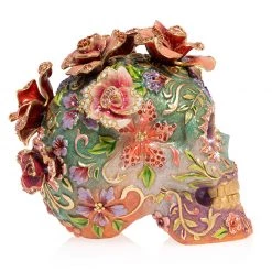 Jay Strongwater FIGURINES - ANIMAL Catrina Skull With Roses 16 Jay Strongwater FIGURINES - ANIMAL Catrina Skull With Roses