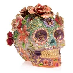 Jay Strongwater FIGURINES - ANIMAL Catrina Skull With Roses 15 Jay Strongwater FIGURINES - ANIMAL Catrina Skull With Roses