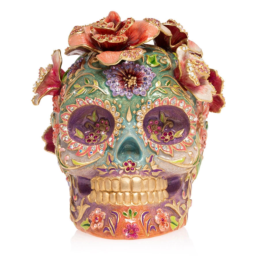 Jay Strongwater FIGURINES - ANIMAL Catrina Skull With Roses 2 Jay Strongwater FIGURINES - ANIMAL Catrina Skull With Roses
