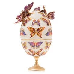 Jay Strongwater FIGURINES - ANIMAL Sunset Butterfly Egg Objet 10 Jay Strongwater FIGURINES - ANIMAL Sunset Butterfly Egg Objet