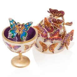 Jay Strongwater FIGURINES - ANIMAL Sunset Butterfly Egg Objet 11 Jay Strongwater FIGURINES - ANIMAL Sunset Butterfly Egg Objet