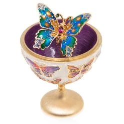 Jay Strongwater FIGURINES - ANIMAL Sunset Butterfly Egg Objet 12 Jay Strongwater FIGURINES - ANIMAL Sunset Butterfly Egg Objet