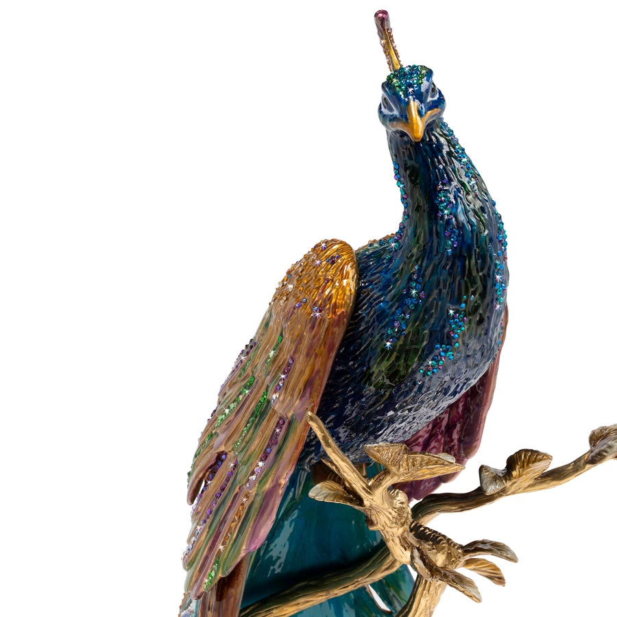 Jay Strongwater Peabody Grand Peacock On Branch FIGURINES - ANIMAL 5 Jay Strongwater Peabody Grand Peacock On Branch FIGURINES - ANIMAL