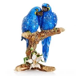 Jay Strongwater Julie & Blaze Macaws On Branch Figurine