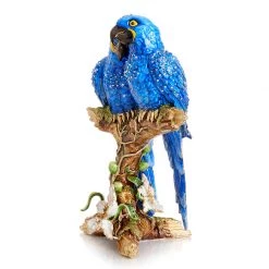 Jay Strongwater Julie & Blaze Macaws On Branch Figurine