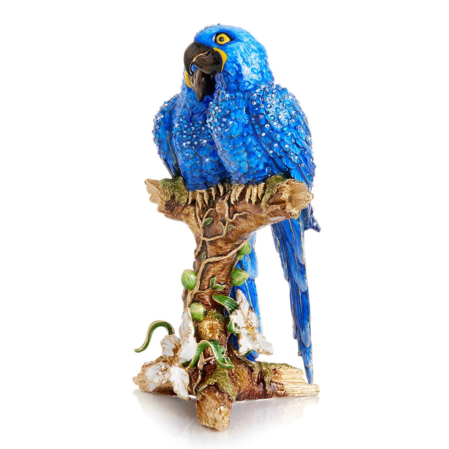 Jay Strongwater Julie & Blaze Macaws On Branch Figurine 2 Jay Strongwater Julie & Blaze Macaws On Branch Figurine