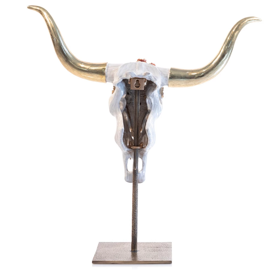 Jay Strongwater FIGURINES - ANIMAL Kayden Cow Skull With Flowers Objet 3 Jay Strongwater FIGURINES - ANIMAL Kayden Cow Skull With Flowers Objet
