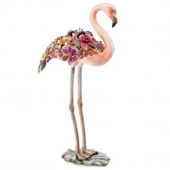 Jay Strongwater FIGURINES - ANIMAL Amira Floral Flamingo