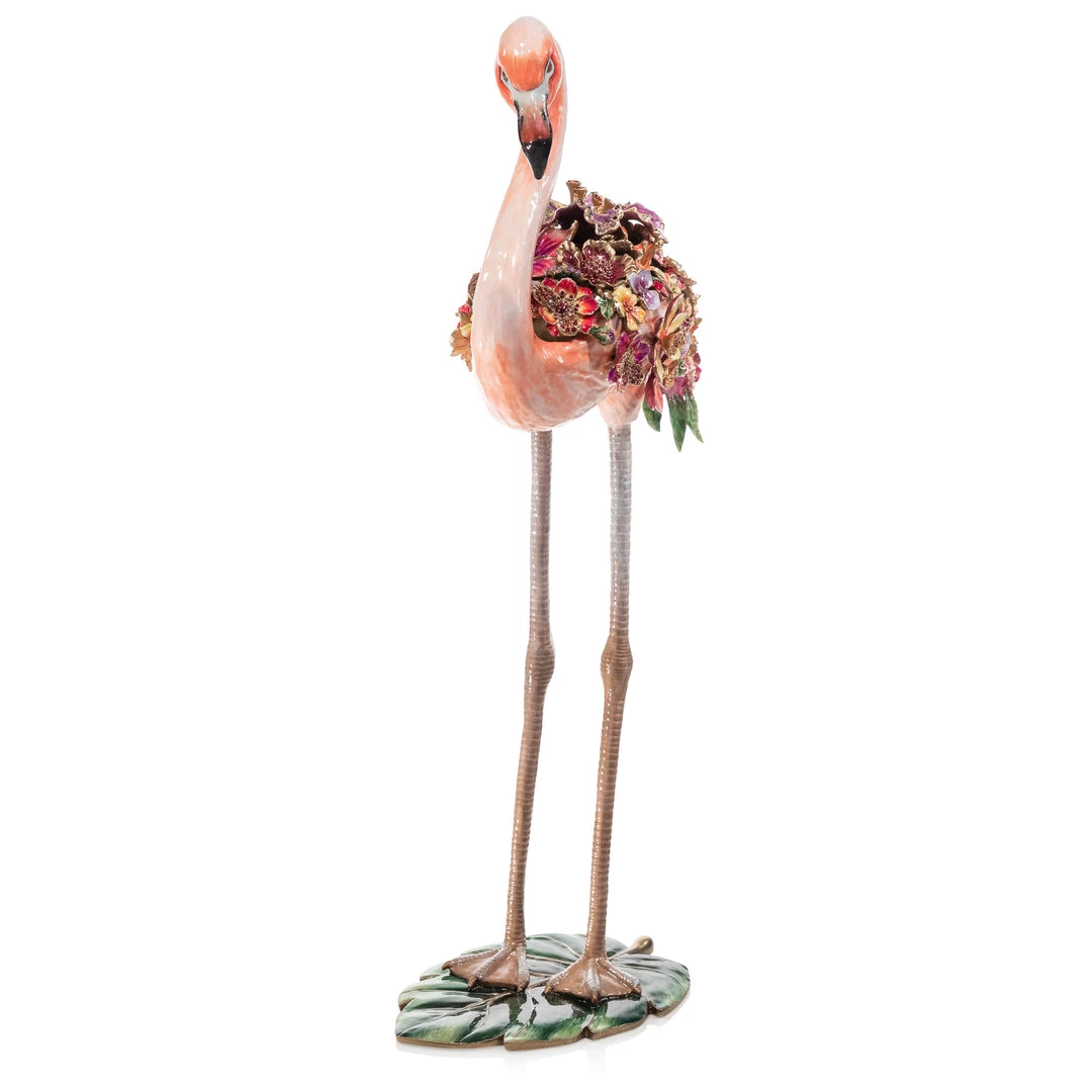 Jay Strongwater FIGURINES - ANIMAL Amira Floral Flamingo 2 Jay Strongwater FIGURINES - ANIMAL Amira Floral Flamingo