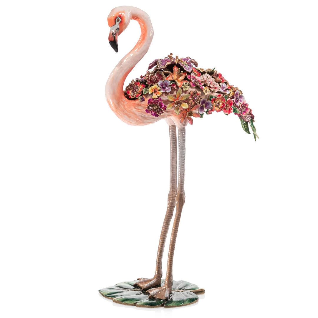 Jay Strongwater FIGURINES - ANIMAL Amira Floral Flamingo 3 Jay Strongwater FIGURINES - ANIMAL Amira Floral Flamingo