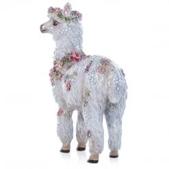 Jay Strongwater Ellison Flowery Llama FIGURINES - ANIMAL