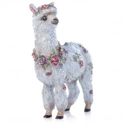 Jay Strongwater Ellison Flowery Llama FIGURINES - ANIMAL