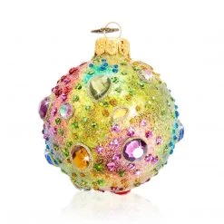 Jay Strongwater Jeweled 3" Glass Ornament