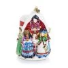 Jay Strongwater HOLIDAY Eight Maids A-Milking Glass Ornament
