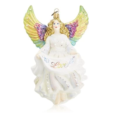 Jay Strongwater Love Angel Glass Ornament 1 Jay Strongwater Love Angel Glass Ornament