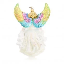Jay Strongwater Love Angel Glass Ornament