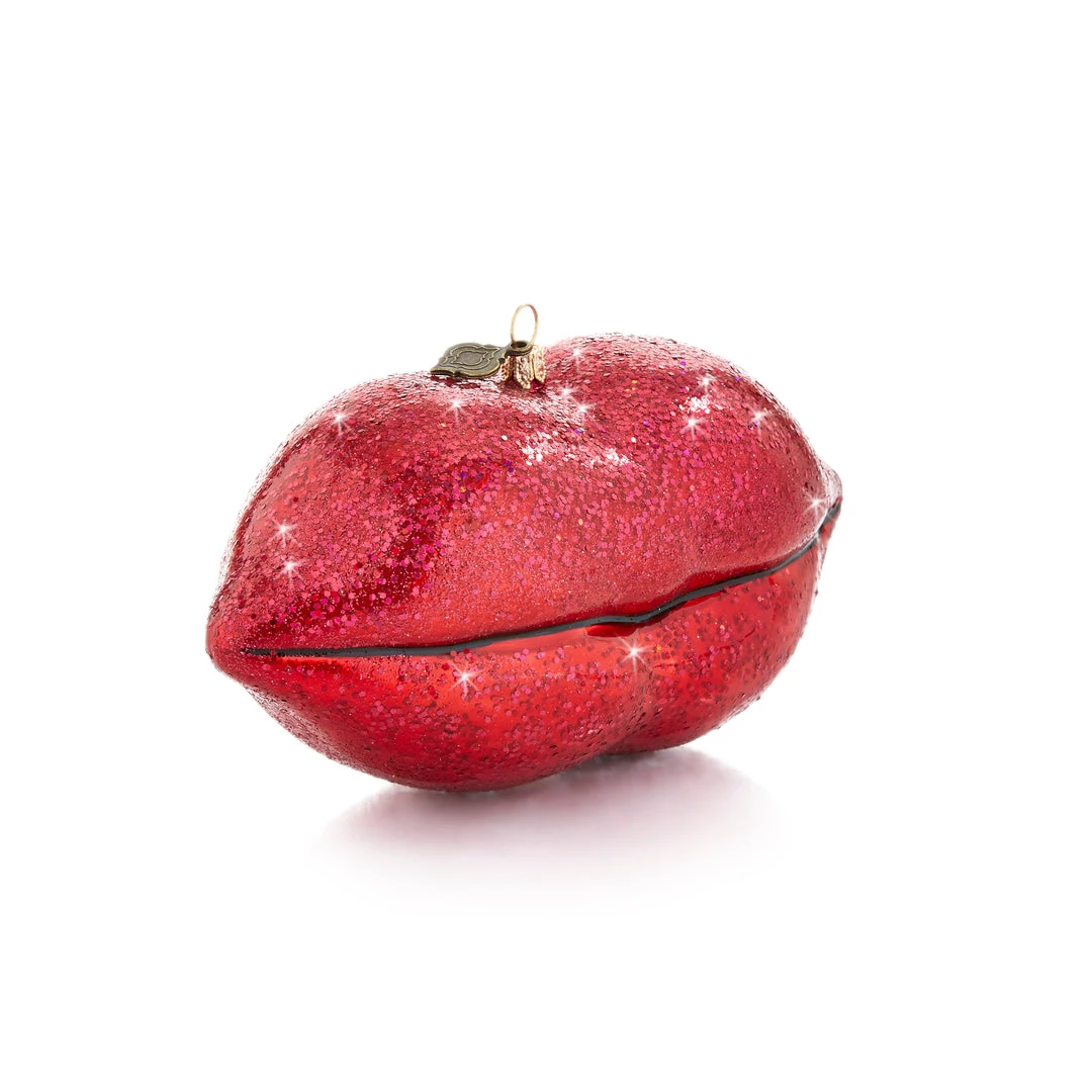 Jay Strongwater Hot Lips Glass Ornament HOLIDAY 2 Jay Strongwater Hot Lips Glass Ornament HOLIDAY