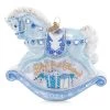 Jay Strongwater Baby's 1st Rocking Horse Blue Glass Ornament