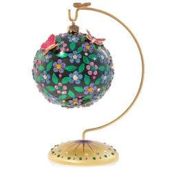 Jay Strongwater HOLIDAY Violet Night Ornament With Stand